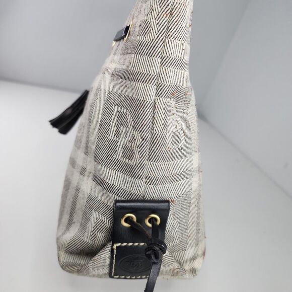 Dooney & Bourke Small Tote Bag & Wallet Set Plaid Canvas Leather Trim USA - Picture 6 of 16
